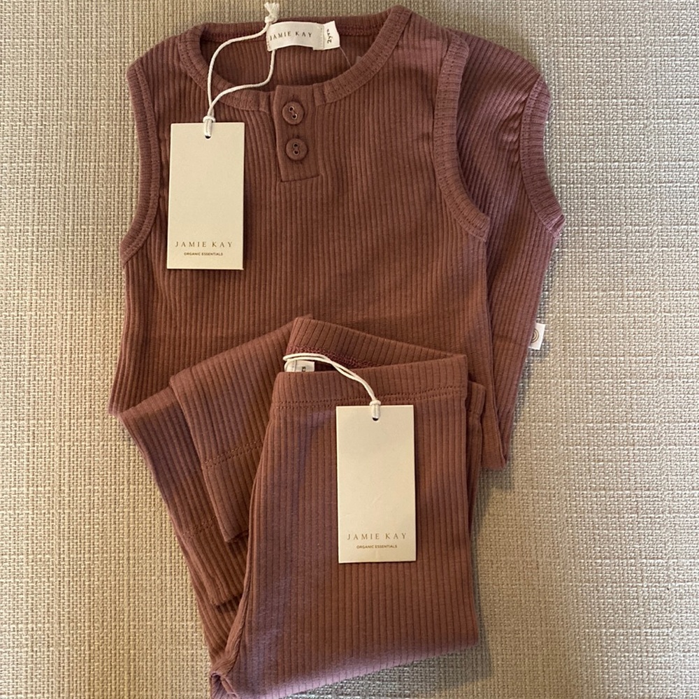 Jamie Kay Two Piece Outfit Dusty Lavender Girls 2T NWT